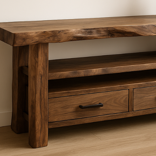 Handcrafted, Solid Wood, Console Table.