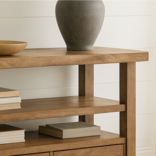 Handcrafted Solid Wood Console Table – Modern Rustic Elegance