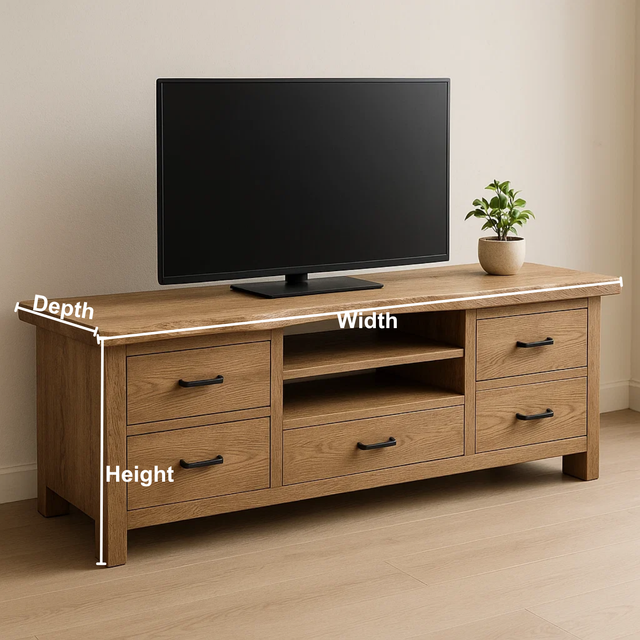 Handcrafted Solid Wood TV Stand with Live Edge Top – Rustic Modern Media Console with Drawers & Open Shelves