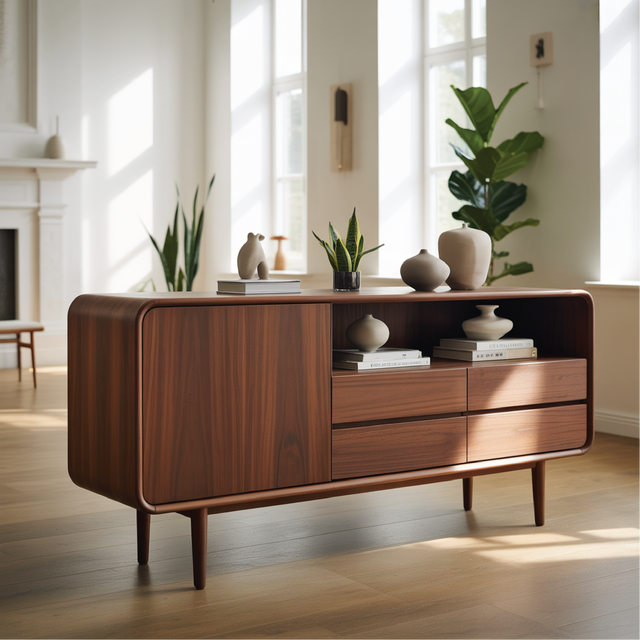 Solid Wood Console Table – Handcrafted Minimalist Storage Design for Modern Living Spaces