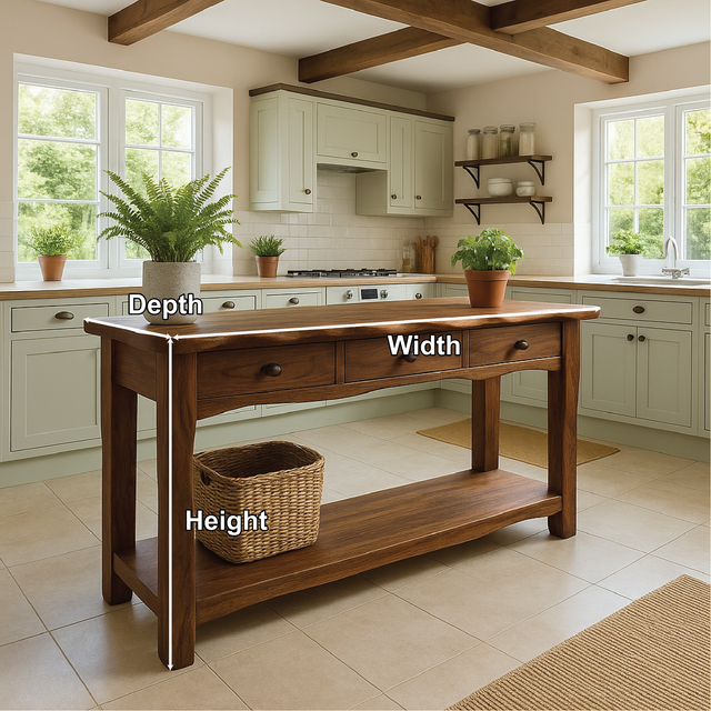 Handcrafted Solid Wood Console Table with Drawers and Shelf for Rustic Farmhouse Kitchen Decor