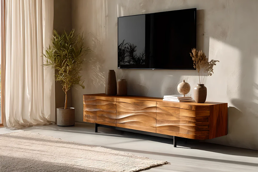 How to Decorate a Modern Living Room TV Cabinet?