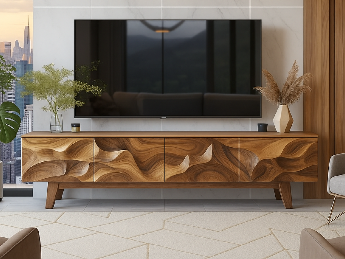 The Art of Styling a Wooden TV Stand: Warmth, Balance, and Timeless Charm