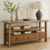 Handcrafted Solid Wood Console Table – Modern Rustic Elegance