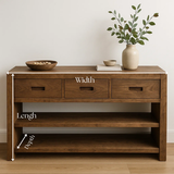 Handcrafted Solid Wood Console, Console Table