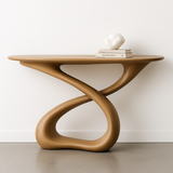 Handcrafted Solid Wood Twistform Console Table – Contemporary Organic Design