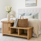 Handcrafted Solid Wood Bench – Modern Organic Seating with Versatile Storage
