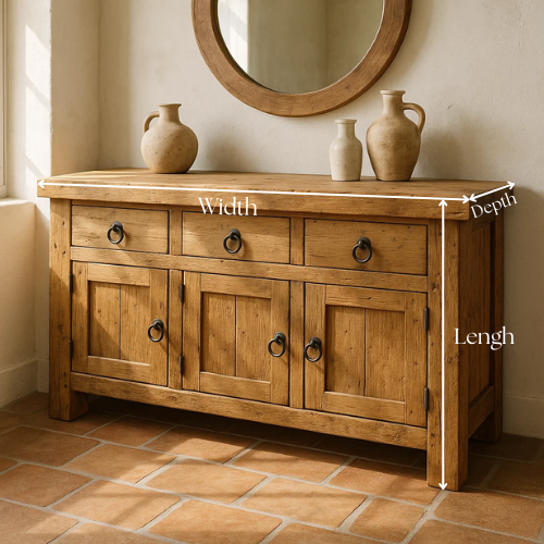 Handcrafted Solid Wood Console Table, Rustic Farmhouse Charm