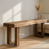 Handcrafted Solid Wood Live Edge Console, Console Table