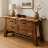 Rustic Solid Wood Console Table – Handcrafted with Timeless Character