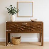 Console Table, Solid Wood Table, Pure Hardwood, Handcrafted.