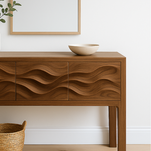 Console Table, Solid Wood Table, Pure Hardwood, Handcrafted.