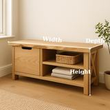 Handcrafted Solid Wood Bench – Modern Rustic Seating with X-Accent and Storage