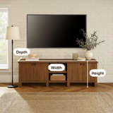 Handcrafted Solid Wood TV Stand with Cabinets – Modern Rustic Media Console Furniture
