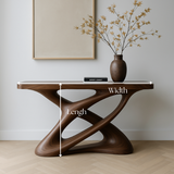 Handcrafted Solid Wood Nexus Console Table – Contemporary Organic Design
