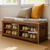 Handcrafted Solid Wood Bench – Transitional Design with Comfortable Upholstered Top