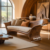 Handcrafted Solid Wood Sofa – Organic Modern Design