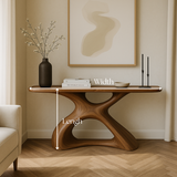 Handcrafted Solid Wood Aura Console Table – Modern Organic Form
