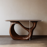 Handcrafted Solid Wood Infinity Console Table – Organic Modern Design
