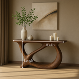 Handcrafted Solid Wood Harmony Console Table – Modern Organic Form