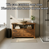 Handcrafted Solid Wood Bathroom Vanity with Live Edge Walnut Top and 4 Storage Drawers