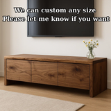 Handcrafted Solid Wood TV Stand - Live Edge Walnut with 3 Seamless Drawers