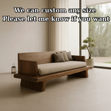 Handcrafted Solid Wood Sofa – Minimalist Wooden Couch with Natural Live Edge Base