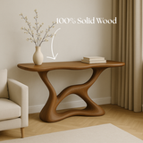 Handcrafted Solid Wood Serenity Console Table – Contemporary Organic Design