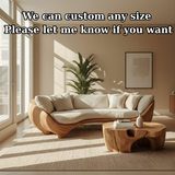 Handcrafted Solid Walnut Sofa – Modern Sculptural Wood Couch with Smooth Organic Curves