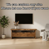 Handcrafted Solid Wood TV Stand with Live Edge Walnut Top and 3 Drawers