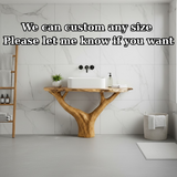 Handcrafted Solid Wood Live Edge Bathroom Vanity - Unique Root Base