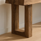 Handcrafted Solid Wood Live Edge Console, Console Table