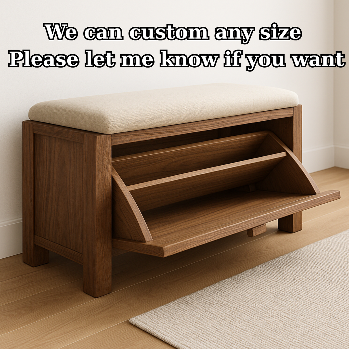 Handcrafted Solid Wood Rustic Bench – Natural Live-Edge Slab Entryway Seating