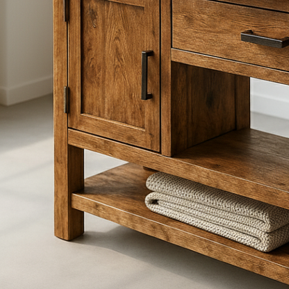 Handcrafted Solid Wood Console Table – Modern Rustic Functionality