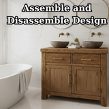 Handcrafted Solid Wood Bathroom Vanity - Rustic Double Sink Console