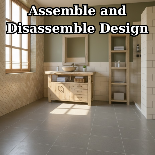 Handcrafted Solid Wood Bathroom Vanity with Live Edge Oak Top, 3 Drawers and Double Cabinet