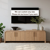 Handcrafted Solid Wood TV Stand – Modern Minimalist Media Console with Rounded Corners Design