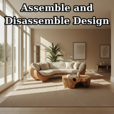 Handcrafted Solid Walnut Sofa – Modern Sculptural Wood Couch with Smooth Organic Curves