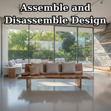 Handcrafted Solid Wood Sofa – Rustic Live Edge Bench-Style Couch with Modern Minimalist Backrest