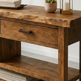 Handcrafted Solid Wood Console Table – Modern Rustic Functionality