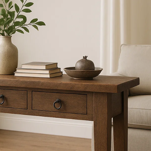 Handcrafted Solid Wood Entryway Console, Console Table