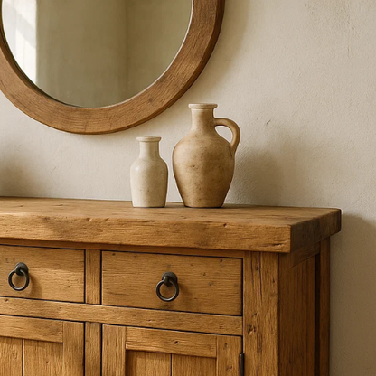 Handcrafted Solid Wood Console Table, Rustic Farmhouse Charm