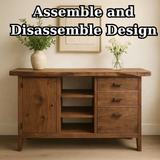 Handcrafted Solid Wood Console Table – Live-Edge Slab with Cabinet and Drawers