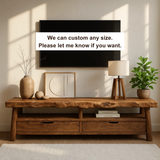 Handcrafted Solid Wood Live Edge TV Stand – Rustic Organic Media Console for Modern Homes