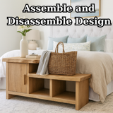 Handcrafted Solid Wood Bench – Modern Organic Seating with Versatile Storage