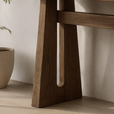 Handcrafted Solid Wood Sculptural Table, Console Table