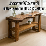 Handcrafted Solid Wood Console Table – Sculptural Organic Live-Edge Design