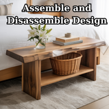 Handcrafted Solid Wood Bench – Live Edge Seating & Bedroom Storage