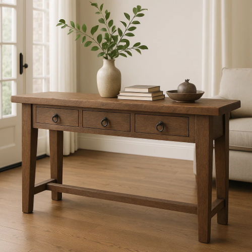 Handcrafted Solid Wood Entryway Console, Console Table