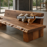 Handcrafted Solid Wood Sofa – Sculptural Organic Form with Smooth Curves and Elegant Cushion Detailing